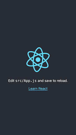 Page d'accueil de Create React App
